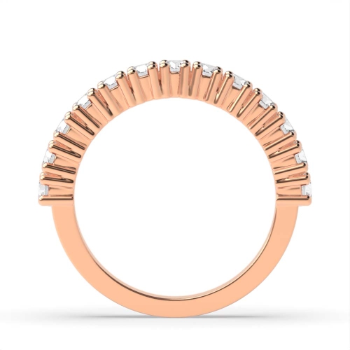 4 Prong Round Rose Gold Radiant silence Eternity Diamond Rings