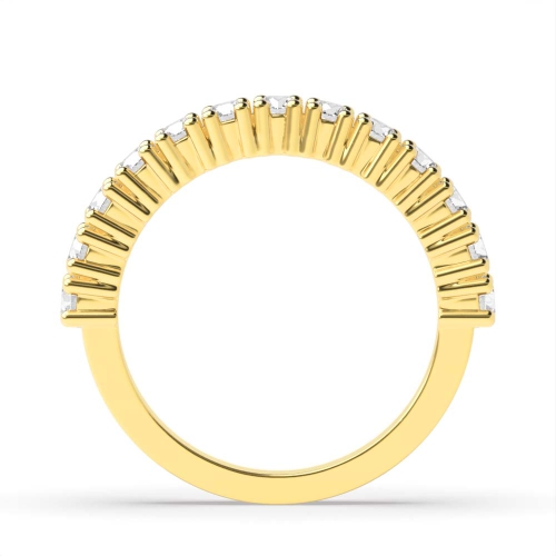 4 Prong Round Yellow Gold Radiant silence Eternity Diamond Rings