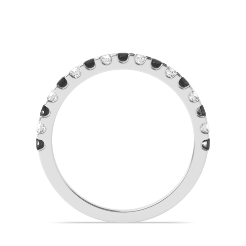 Channel Setting Round And white Black Eternity Diamond Rings