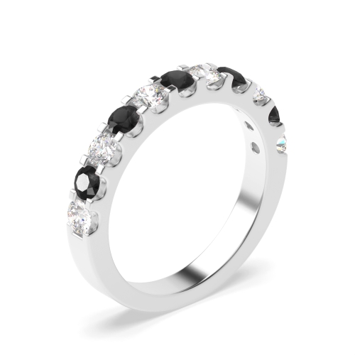 Channel Setting Round White Gold And white Naturally Mined Gemstone Diamond Rings