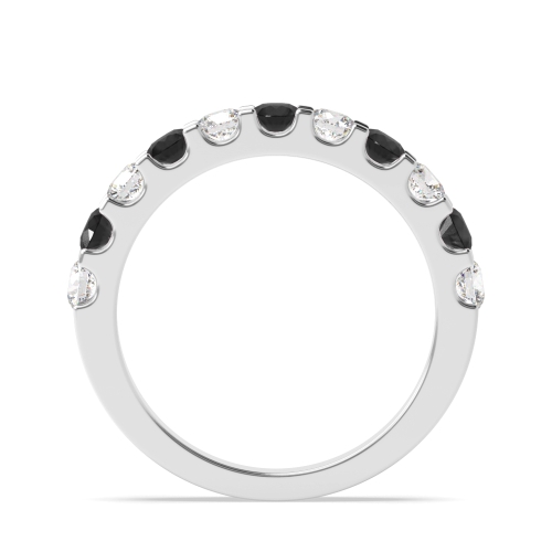 Channel Setting Round White Gold And white Naturally Mined Gemstone Diamond Rings