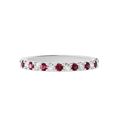 4 Prong Round Alternate diamond and Lab Grown Diamond Rings