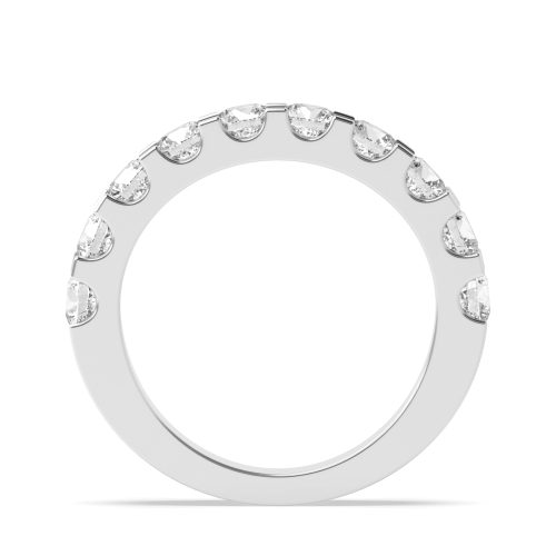 4 Prong Round Platinum Half Eternity Diamond Ring
