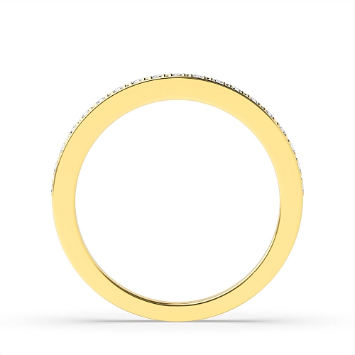 Pave Setting Round Yellow Gold Spectra clasp Diamond Rings