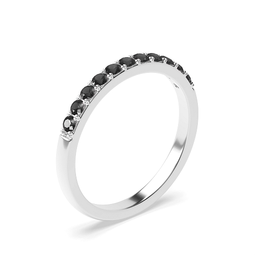 4 Prong Round Surface prongs Black Diamond Rings