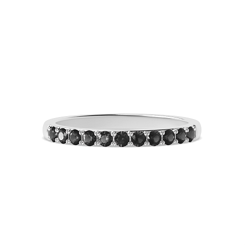 4 Prong Round Surface prongs Black Diamond Rings