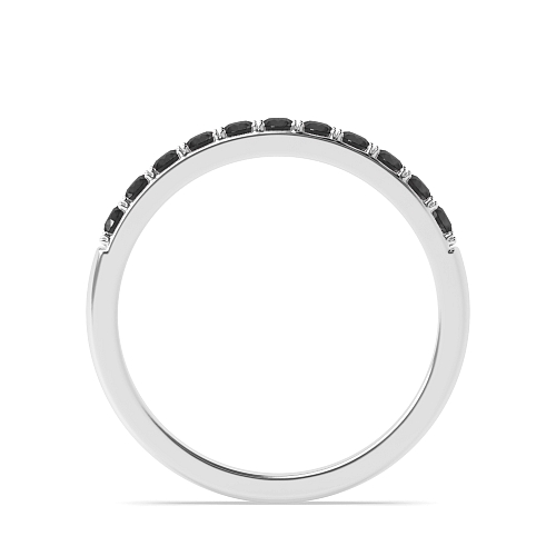 4 Prong Round Surface prongs Black Diamond Rings