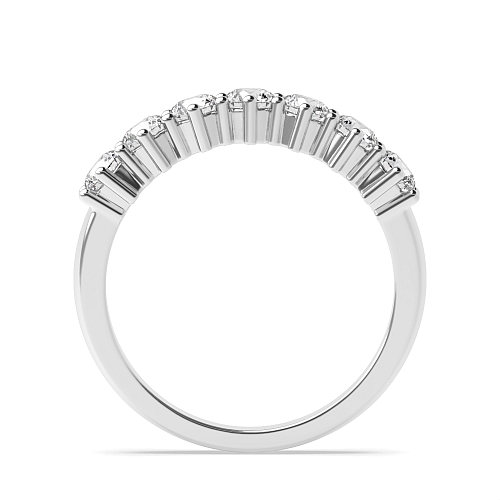 6 Prong Round Solar bands Seven Stone Diamond Rings