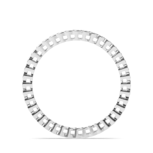 Bezel Setting Round Half bezel Eternity Diamond Rings
