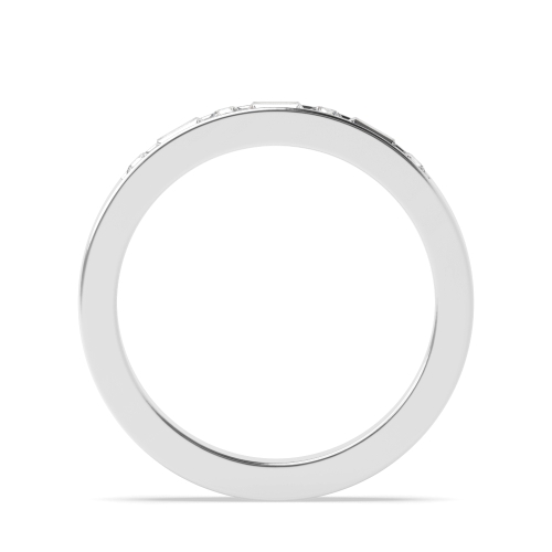 Channel Setting Round/Baguette Unique Half Eternity Diamond Ring