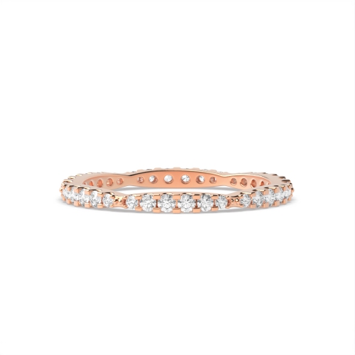 4 Prong Round Rose Gold Unityluxe Eternity Engagement Rings