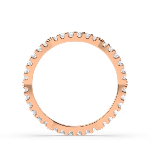 4 Prong Round Rose Gold Unityluxe Eternity Engagement Rings