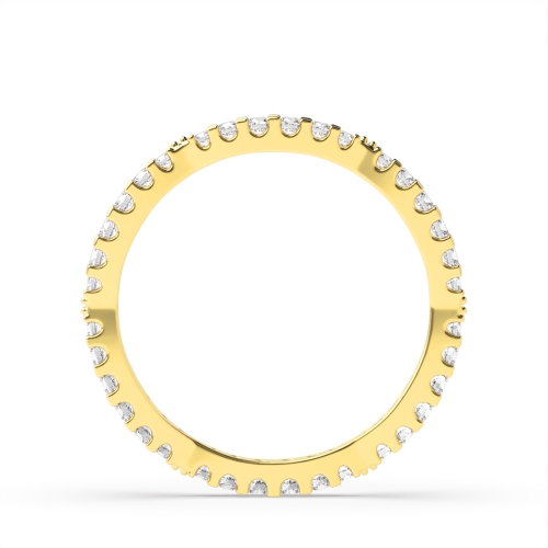 4 Prong Round Yellow Gold Unityluxe Eternity Engagement Rings