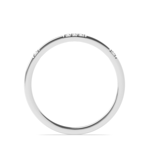 Pave Setting Round White Gold Petit Diamond Rings