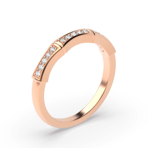 4 Prong Round Rose Gold Dawn radiance Diamond Rings