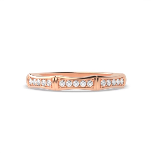 4 Prong Round Rose Gold Dawn radiance Diamond Rings