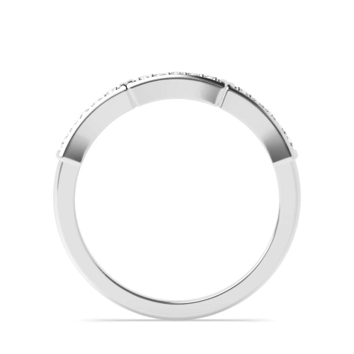 4 Prong Round Dawn radiance Half Eternity Diamond Rings