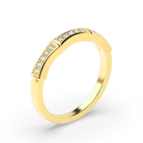 4 Prong Round Yellow Gold Dawn radiance Diamond Rings