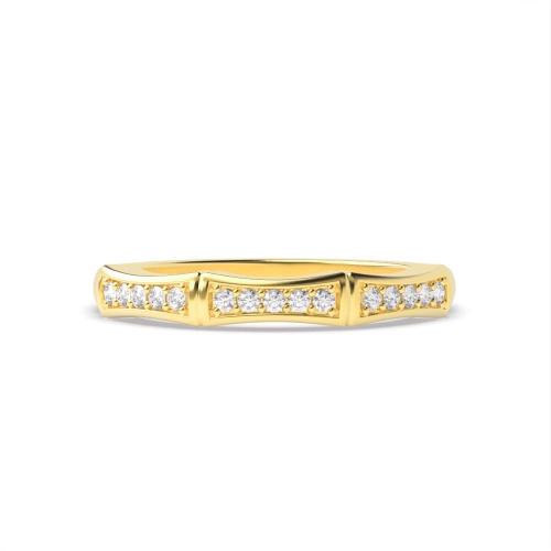 4 Prong Round Yellow Gold Dawn radiance Diamond Rings