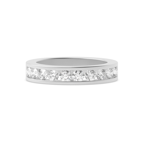 Channel Setting Round Twilight essence Half Eternity Engagement Rings