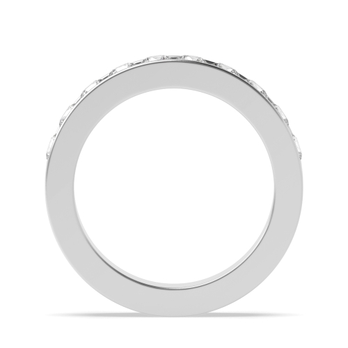 Channel Setting Round Twilight essence Half Eternity Engagement Rings