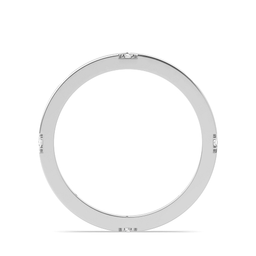 Channel Setting Round Ethereal Moissanite Eternity Diamond Rings