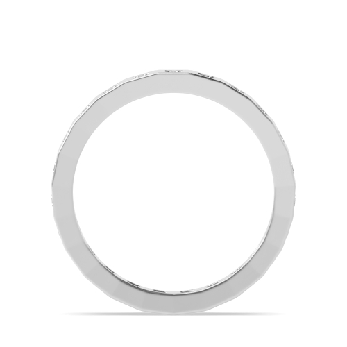 Bezel Setting Princess White Gold Aurora bands Full Eternity Engagement Rings