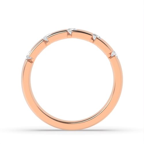 Channel Setting Princess Rose Gold Unusual Eternity Engagement Rings