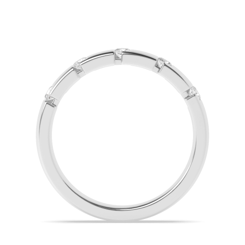 Channel Setting Princess Unusual Moissanite Eternity Engagement Rings