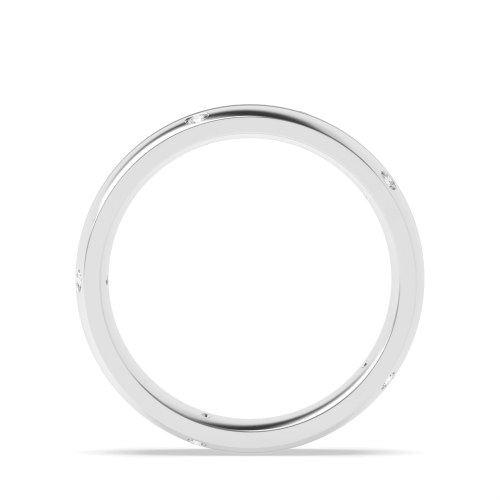 Flush Setting Round Zig zag Diamond Rings