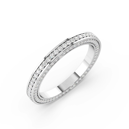 Pave Setting Round Shape Exclusive Full Diamond Eternity Ring (2.20mm)