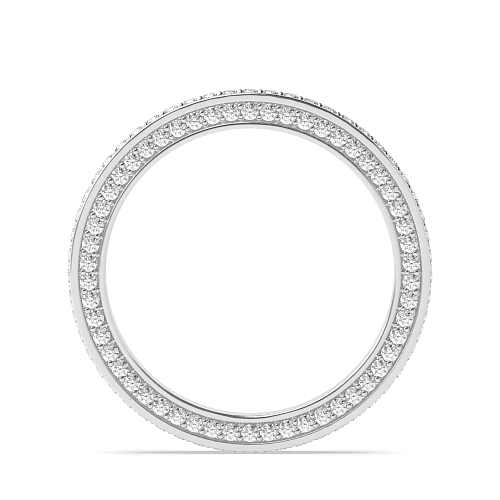 Pave Setting Round White Gold Exclusive Full Eternity Diamond Rings