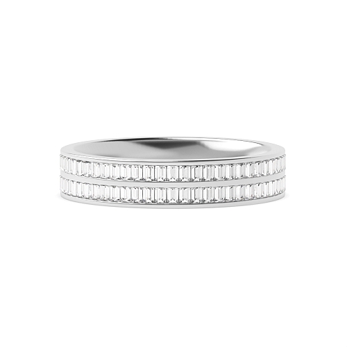 Channel Setting Baguette 2 row Diamond Rings