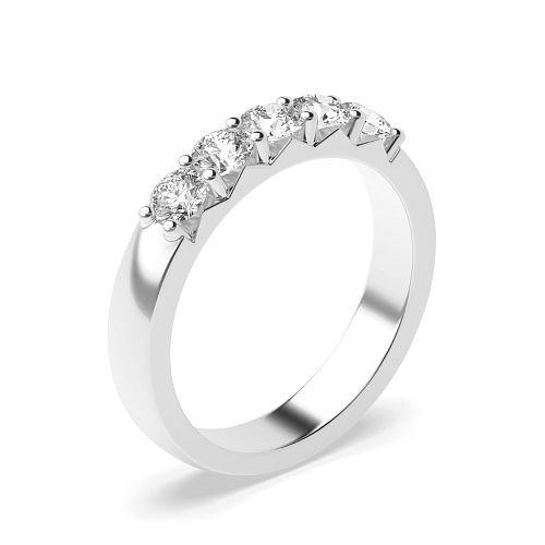 4 Prong Round Twilight bands Moissanite Diamond Rings