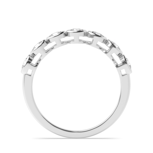 Bezel Setting Round Starlight orbit Seven Stone Diamond Rings