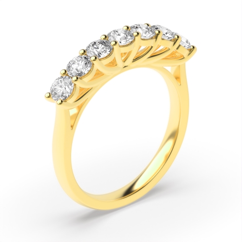 Purchase 4 Prong Setting Round Diamond 7 Stone Ring - Abelini