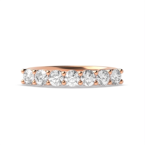 Round Rose Gold Ether cascade Diamond Rings