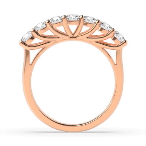 Round Rose Gold Ether cascade Diamond Rings