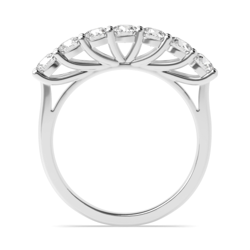 Round Ether cascade Seven Stone Diamond Rings
