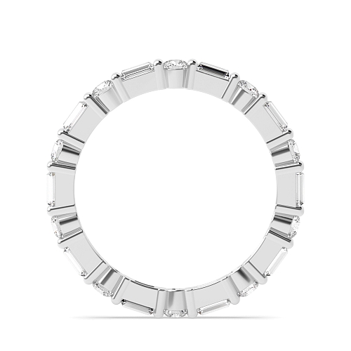 Channel Setting Round/Baguette Alternate Diamond Rings