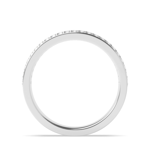 Pave Setting Round 2 row Eternity Diamond Rings