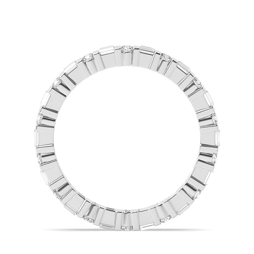 Channel Setting Round/Baguette Ecliptic veil Diamond Rings