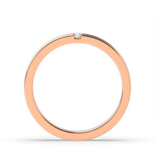 Channel Setting Round Rose Gold Celestial bands Band Diamond Rings