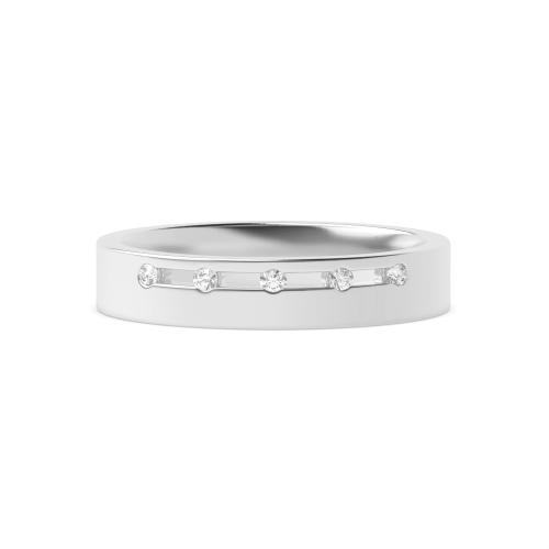 channel setting 5 round shaped diamond ring