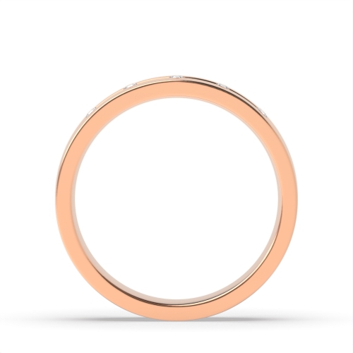 Channel Setting Round Rose Gold Twilight radiance Band Diamond Rings