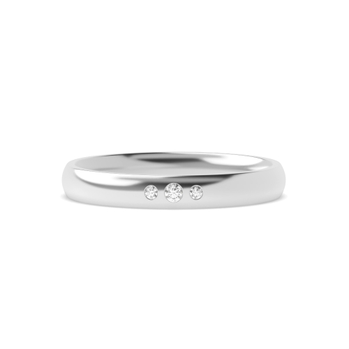 Flush Setting Round Zenith clasp Diamond Rings