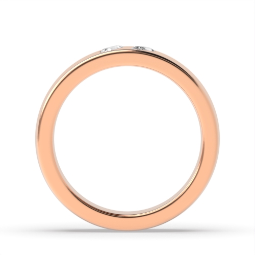 Prong Pear Rose Gold Ether whisper Band Diamond Rings