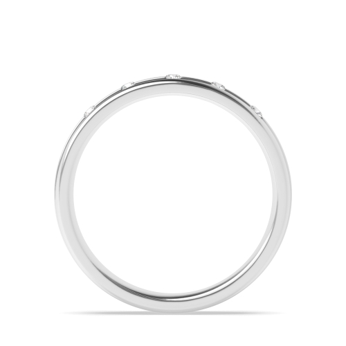 Bezel Setting Round Ethereal veil Moissanite Eternity Diamond Rings