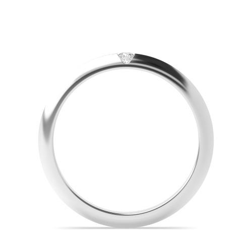 Channel Setting Round White Gold Spectra veil Band Diamond Rings