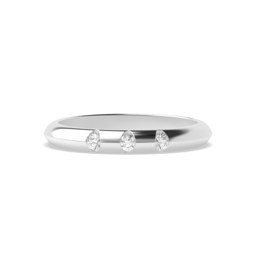 Channel Setting Round White Gold Luminance bands Band Diamond Rings